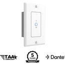 Turtle AV Dante Bluetooth Wall Plate for US 1-Gang Wall Boxes (White)