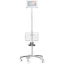 CTA Digital Medical Rolling Cart with Articulating Arm and Tablet Enclosure for Select iPads