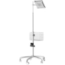 CTA Digital Medical Rolling Cart with Articulating Arm and Tablet Enclosure for Select iPads