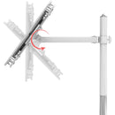 CTA Digital Medical Rolling Cart with Articulating Arm and Tablet Enclosure for Select iPads