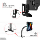 CTA Digital Heavy-Duty Gooseneck Mount for 9.7 to 12.9" Tablets