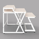 Wavebone Headquarter Studio Workstation (Light Wood with White Frame)