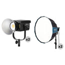 Nanlite FS-300B Bi-Color LED Monolight (Softbox 2-Light Kit)