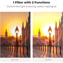 K&F Concept Nano-X Series 2-in-1 Variable ND2-400 & Black Mist Filter (55mm, Grade 1/4, 1 to 9-Stop)