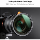 K&F Concept Nano-X Series 2-in-1 Variable ND2-400 & Black Mist Filter (55mm, Grade 1/4, 1 to 9-Stop)