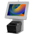 CTA Digital POS Tablet Station with Printer Stand, Scanner Mount, and Card Reader Holder