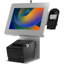 CTA Digital POS Tablet Station with Printer Stand, Scanner Mount, and Card Reader Holder