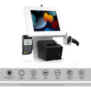 CTA Digital POS Tablet Station with Printer Stand, Scanner Mount, and Card Reader Holder
