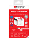 SKROSS 2-Port 65W USB World Power Adapter with USB-C Cable