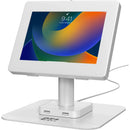 CTA Digital Desk Mount with Integrated 2 Port USB Hub with Universal Security Enclosure