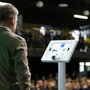 CTA Digital Premium Thin Profile Floor Stand with Digital Password Combination Security Enclosure