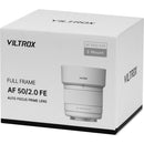 Viltrox AF 50mm f/2 Air FE Lens (Sony E, White)