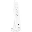 CyberPower P304UC3 3-Outlet Home and Office Surge Protector with USB-C Ports (White)
