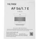 Viltrox AF 56mm f/1.7 E Lens (Sony E, White)