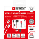 SKROSS MUV 65W USB & AC World Power Adapter with USB-C Cable