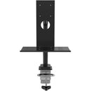 CTA Digital Monitor Arm Clamp Mount with USB Hub and Keyboard Tray