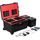 JMAZ Firestorm 4 2PK Cold Spark Machine with Rolling Case (Black, 2-Pack)