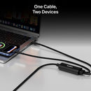 Belkin BoostCharge Pro Braided USB-C to Dual USB-C Cable (5')