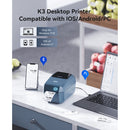 NIIMBOT K3 3" Desktop Label Printer (Blue)
