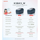 NIIMBOT K3W 3" Desktop Label Printer (Blue)