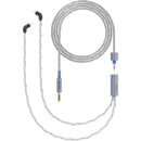 Dekoni Audio Ensemble Silver-Plated Copper Twist Jacket 4.4mm to Dual MMCX IEM Connector Modular Cable System (52")
