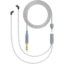 Dekoni Audio Ensemble Silver-Plated Copper Twist Jacket 1/4" to Dual MMCX IEM Connector Modular Cable System (52")