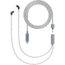 Dekoni Audio Ensemble Silver-Plated Copper Twist Jacket USB-C Male to Dual MMCX IEM Connector Modular Cable System (52")