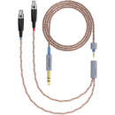 Dekoni Audio Ensemble PCUHD Copper Twist Jacket Unbalanced 1/4" to Dual 4-Pin Mini XLR Connector Modular Cable System (52")