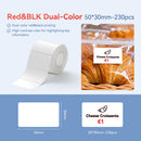 NIIMBOT Thermal Gap Paper Roll for B21 Pro (230, Red and Black, 2 x 1.2" Labels)
