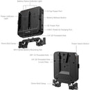SmallRig L-Series/NP-F Type Dual-Battery Adapter Plate with 15mm LWS Rod Clamp (Supports UPS)
