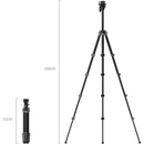 SmallRig AP225Pro Portable Carbon Fiber Video Tripod with Fluid Head
