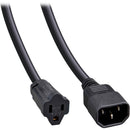 Watson Computer Power Adapter Cable IEC C14 Male to NEMA 5-15R Female (1')