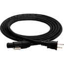 Hosa Technology REAN 14 AWG Power X to NEMA 5-15P Lockable Power Cord (25')