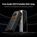 Fosi Audio DS3 Portable USB DAC and Headphone Amplifier (Silver)