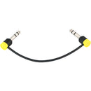 Cable Techniques Slim Low-Profile 1/4" TRS Patch Cable (Yellow Caps, 6")