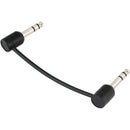 Cable Techniques Slim Low-Profile 1/4" TRS Patch Cable (Black Caps, 3")
