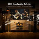Fosi Audio LC30 Amplifier & Speaker Selector with Analog VU Meter (Black Version)