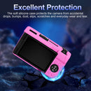 Easy Hood Silicone Protection Case for Canon PowerShot V1 (Rose)