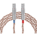 Dekoni Audio Ensemble PCUHD Copper Twist Jacket Unbalanced 1/4" to Dual 2-Pin LEMO Connector Modular Cable System (52")