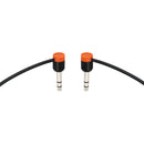 Cable Techniques Slim Low-Profile 1/4" TRS Patch Cable (Orange Caps, 24")