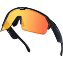 Chamelo Music Shield Glasses (Black Frame | Fire Lenses)