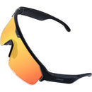 Chamelo Music Shield Glasses (Black Frame | Fire Lenses)