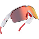 Chamelo Music Shield Glasses (White Frame | Fire Lenses)