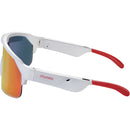 Chamelo Music Shield Glasses (White Frame | Fire Lenses)
