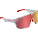 Chamelo Music Shield Glasses (White Frame | Fire Lenses)