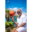 Chamelo Music Shield Glasses (White Frame | Fire Lenses)