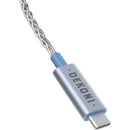 Dekoni Audio Ensemble Silver-Plated Copper Twist Jacket USB-C Male to Dual 2-Pin IEM Connector Modular Cable System (52")