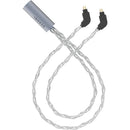 Dekoni Audio Ensemble Silver-Plated Copper Twist Jacket USB-C Male to Dual 2-Pin IEM Connector Modular Cable System (52")