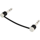 Cable Techniques Slim Low-Profile 1/4" TRS Patch Cable (White Caps, 3")
