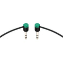 Cable Techniques Slim Low-Profile 1/4" TRS Patch Cable (Green Caps, 12")